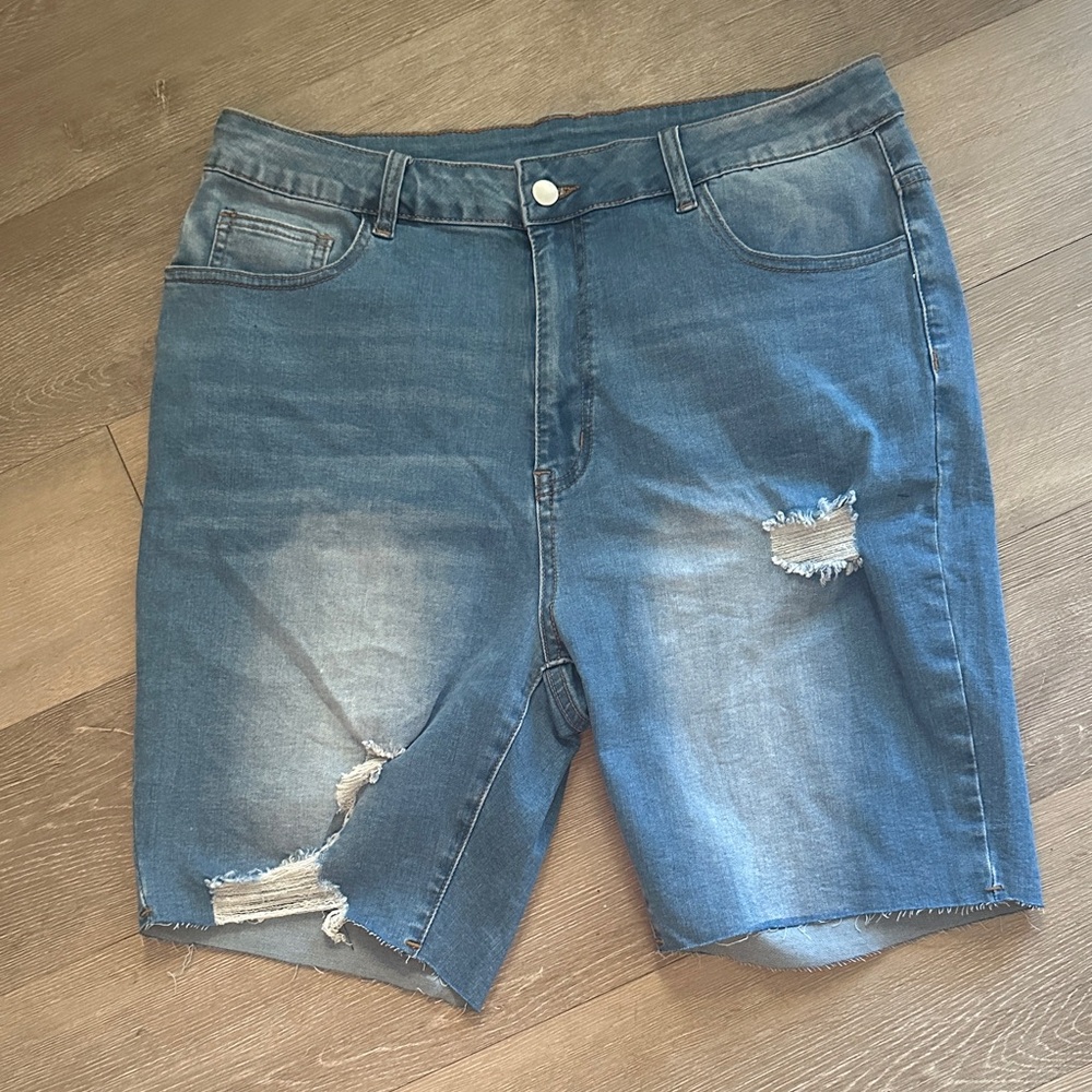 SHEIN | Distressed Denim Shorts
